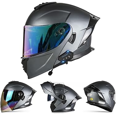 バイク ダブルレンズ ジェットヘルメット 内蔵サングラス　Lサイズ＋レインボー 新品フリーアップジェットダブルレンズレインボーレンズ内蔵